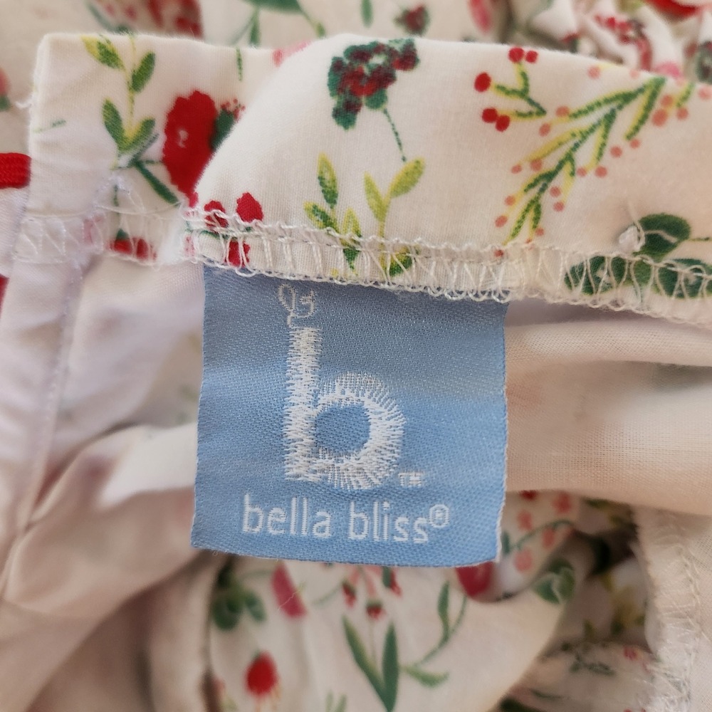 Bella Bliss Girls Floral Ric-Rac Dress White Red Size 5 Peter Pan F-17130 Cotton - Picture 7 of 9